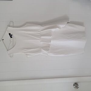 Lulu's white peplum mini dress